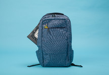 blue book bag 