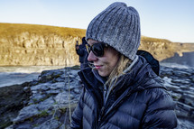 a woman tourist in Iceland 