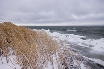 frozen winter shore 