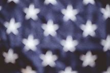 blurry Stars on an American flag 