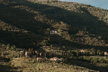 houses along a hillside 