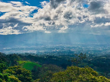 green landscape in Volcan, Irazu, Costa Rica  