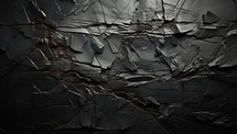 Black cracked wall background or texture. 