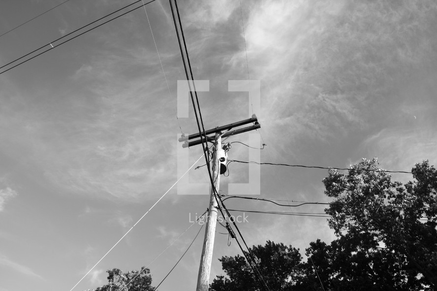 power lines and sky 
