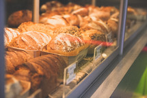 bread in a Bakery window in Paris 