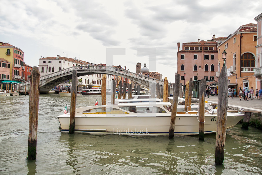 docked boats in Venice 
