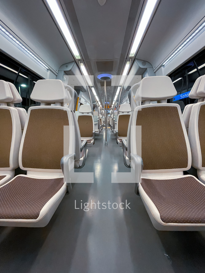 empty seats in the train, mode of transportation