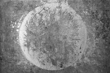 circle on a grungy gray background 