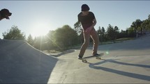 teen boy in a a skatepark 
