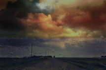stormy country road