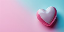 Valentine's Day background with pink heart on blue and pink background