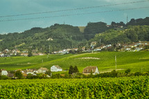 rural hillside village in Switzerland 