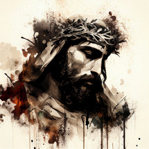 Muted Jesus ink image