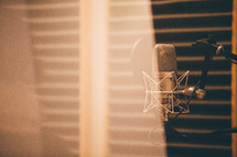 microphone in a sound studio 