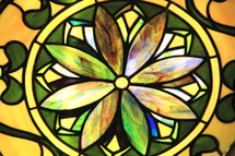 flower stained glass window 