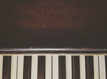 our vintage piano - slightly out of tune, but high in character and charm