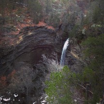 waterfall over a cliff