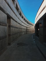 concrete hallway 