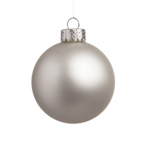 hanging silver Christmas ornament.