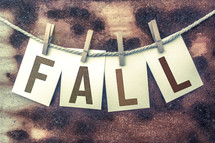 word fall on a clothesline 