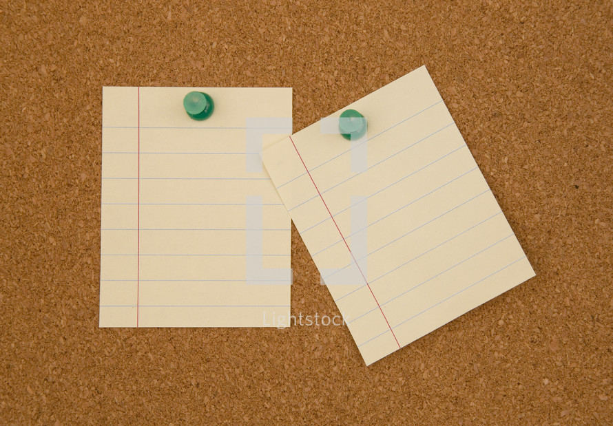 blank paper on a cork board 