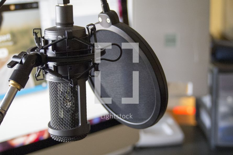 microphone in a studio