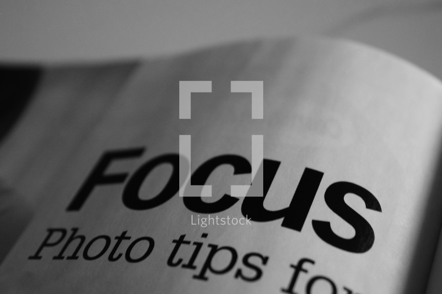 Focus, Photo Tips 