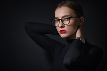Portrait Of Young Woman Wearing Glasses