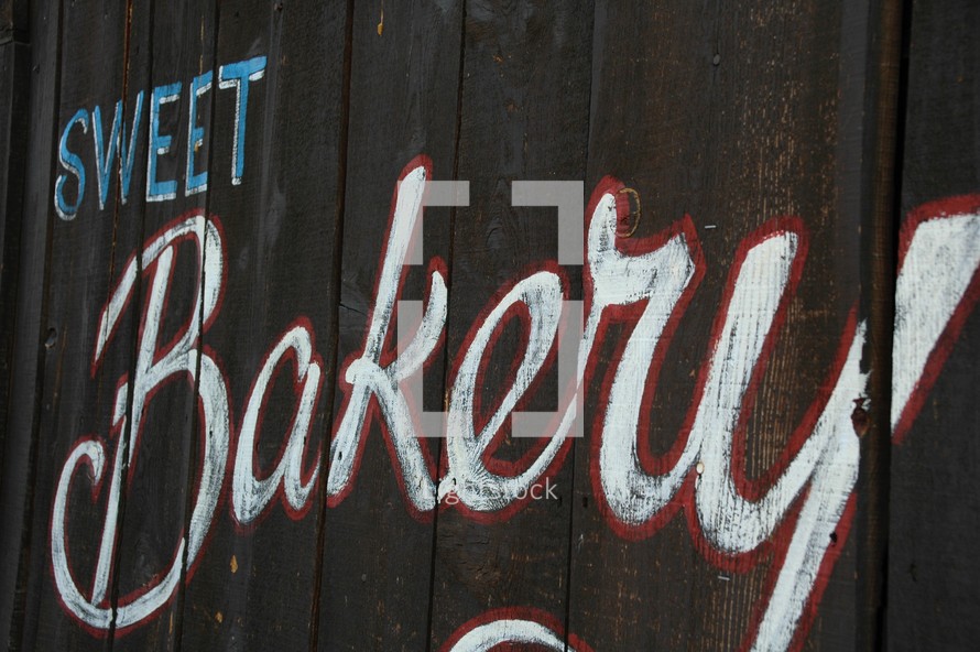 Sweet Bakery sign 