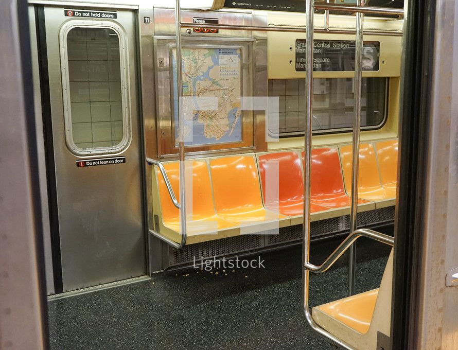 empty subway train 