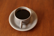 A cup of coffee.