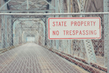 state property no trespassing 