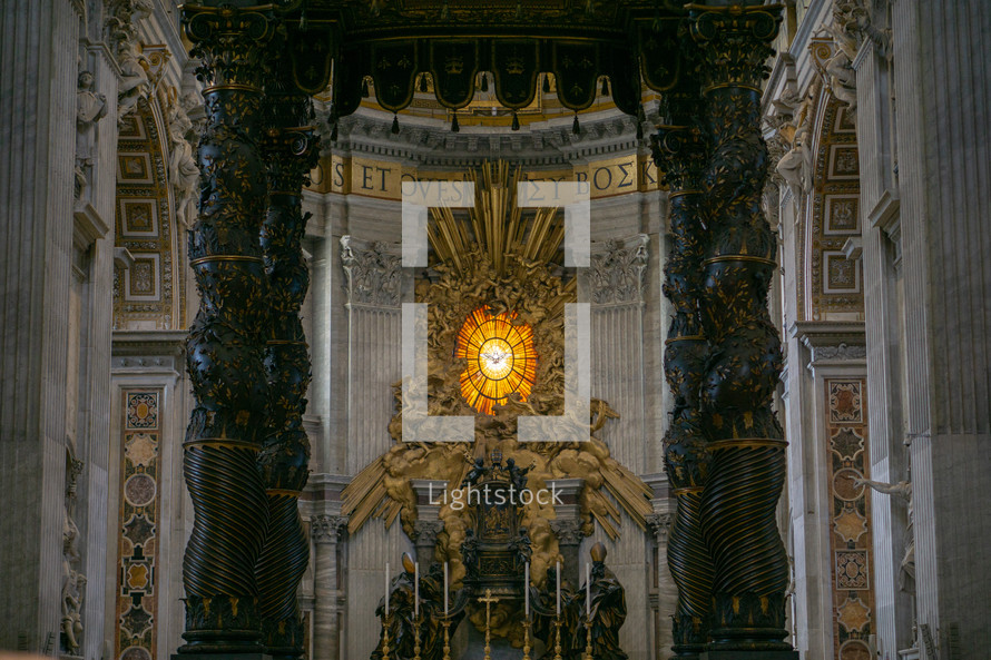ornate golden altar 