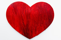 red painted heart 