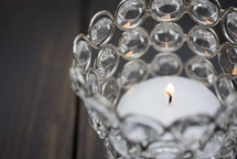 crystal votive candle 