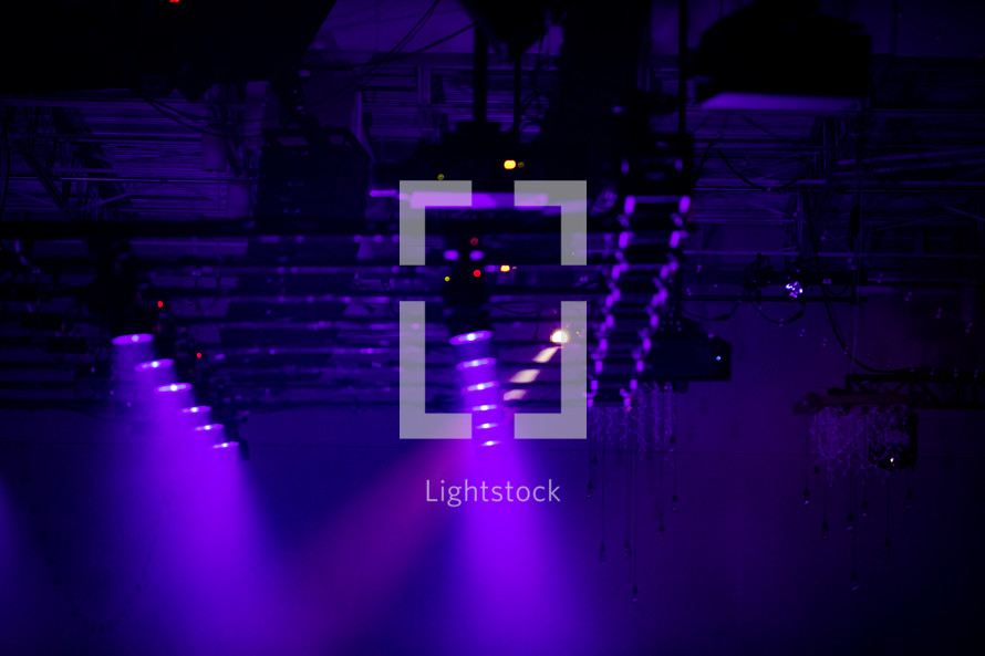 purple stage lights 