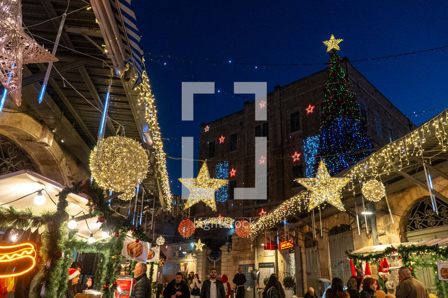 Christmas Market in Christian Quarter of the Old City in Jerusalem