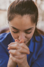 Girl praying.