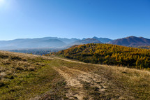 mountains and valley in autumn 