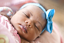 sleeping infant girl