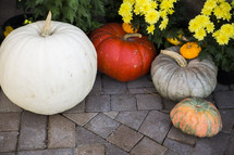 pumpkins on pavers 