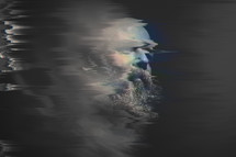 An image of a bearded bald man glitch