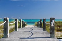 boardwalk leading to a beach 
