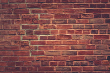 red brick wall background 