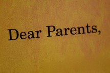 Dear Parents, 