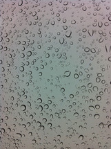 water drops on glass 