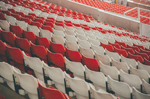 rows of seats in a stadium 