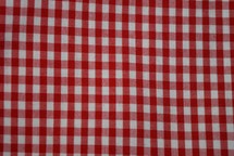 red and white gingham background, picnic blanket
