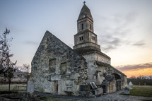 old crumbling church 