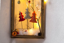 Christmas trees in a frame 